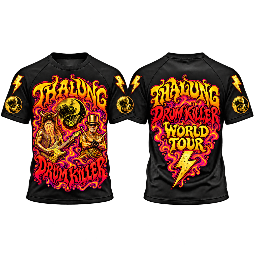 THALUNG DRUM KILLER ACID RAIN PSYCHEDELIC T-SHIRT