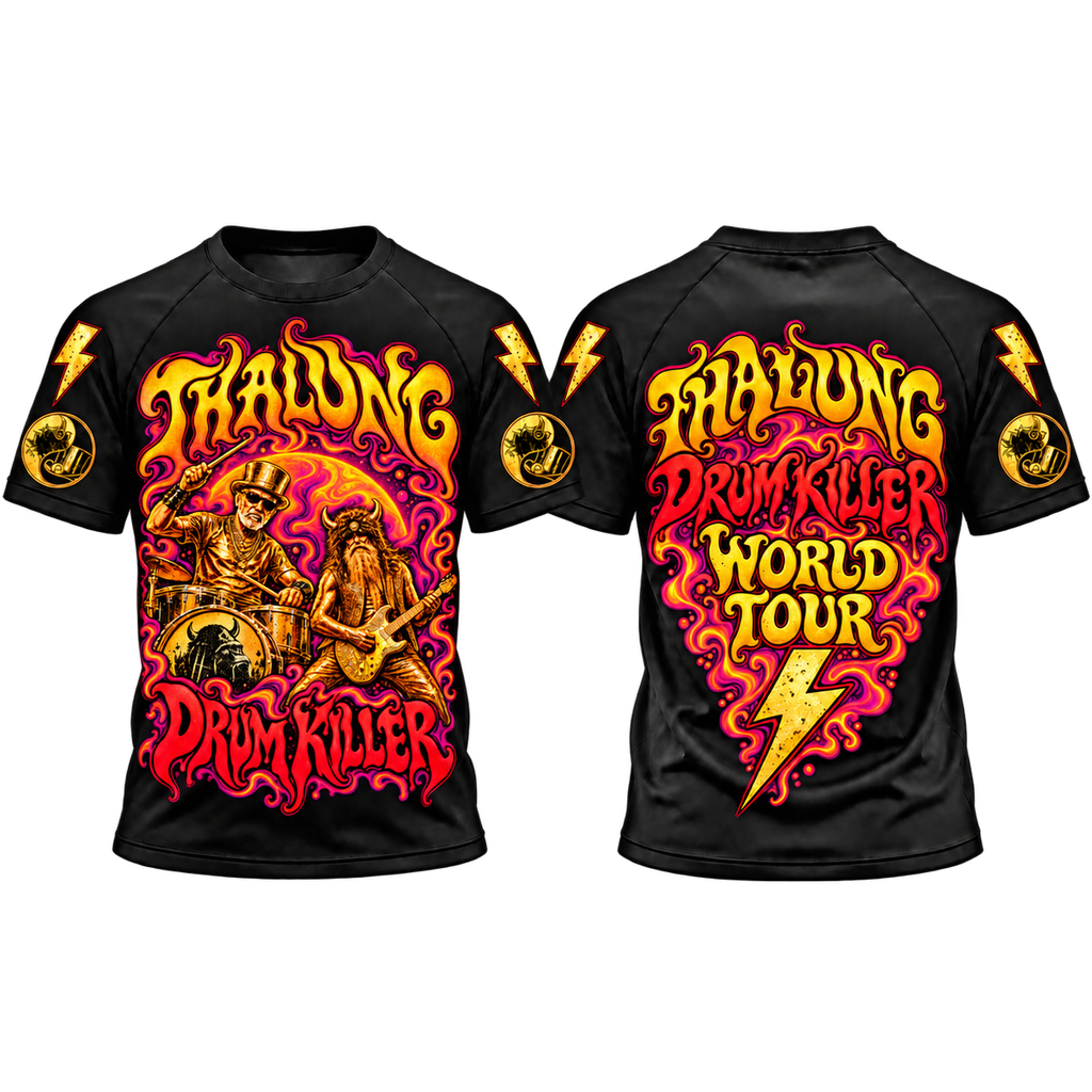 THALUNG DRUM KILLER ASTRAL PROJECTION PSYCHEDELIC T-SHIRT