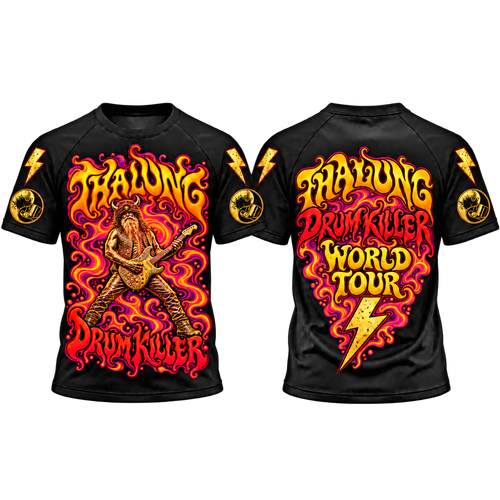 THALUNG DRUM KILLER BUTTS SD PSYCHEDELIC T-SHIRT