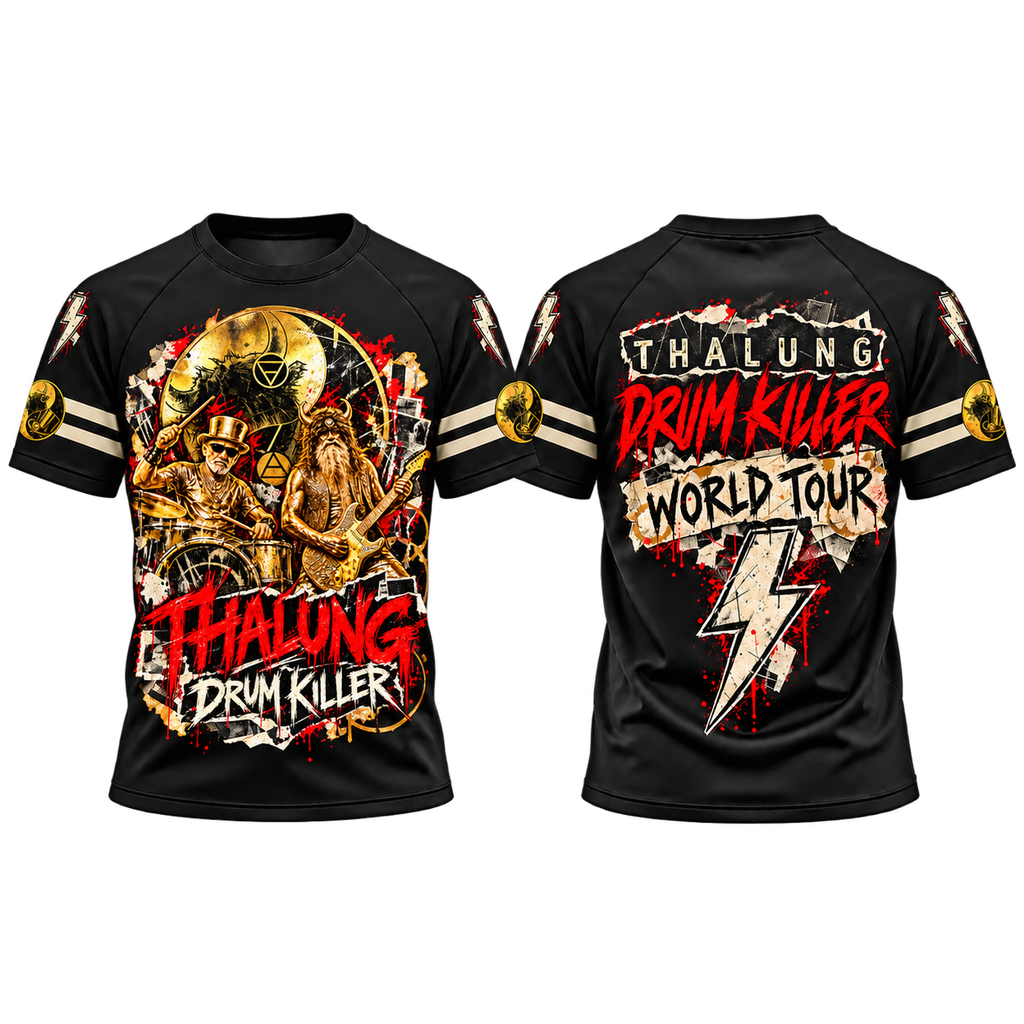 THALUNG DUALITY GONG LOGO GRUNGE T-Shirt