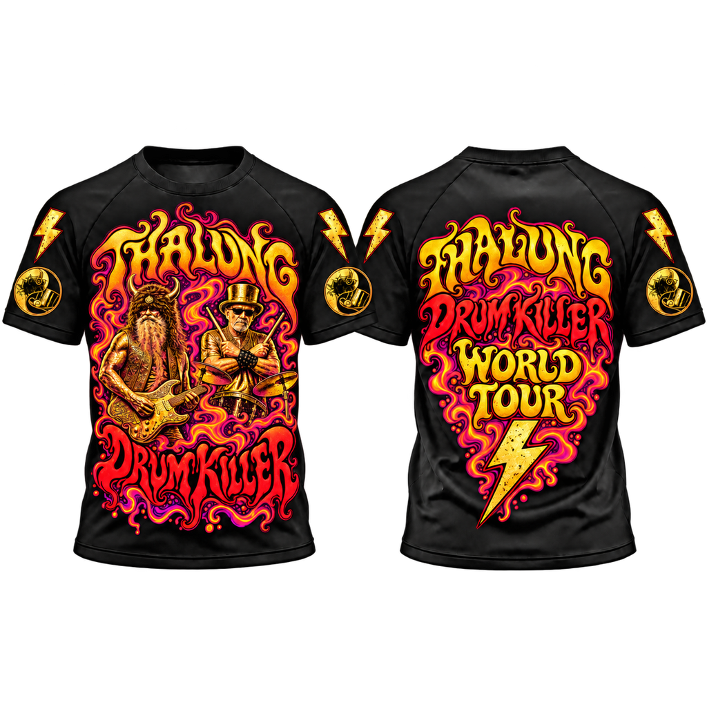 THALUNG DRUM KILLER HALLUCINATION PSYCHEDELIC T-SHIRT
