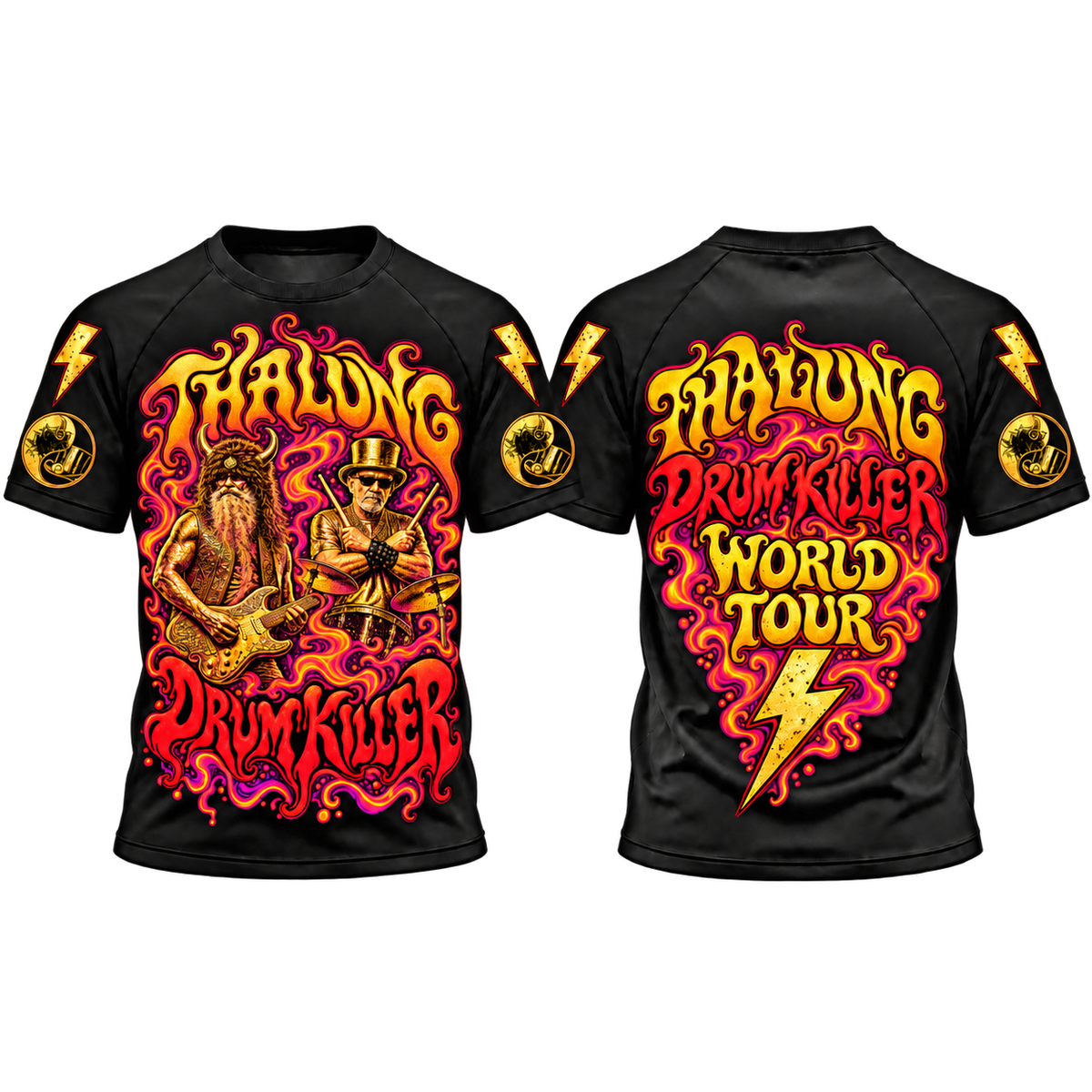THALUNG DRUM KILLER HALLUCINATION PSYCHEDELIC T-SHIRT