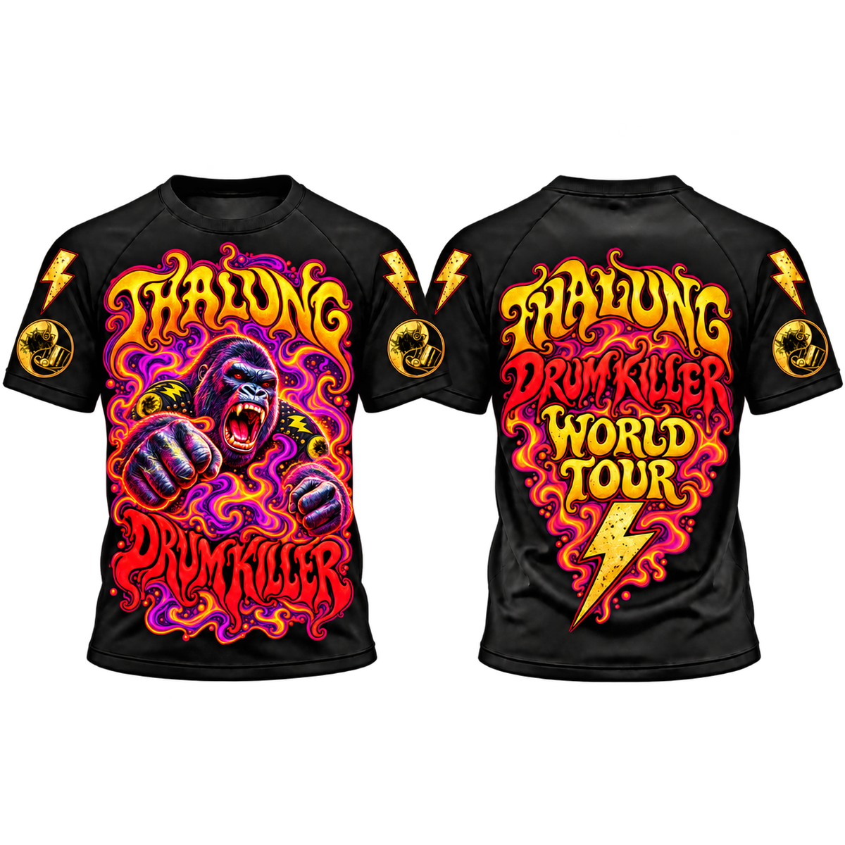 THALUNG DRUM KILLER PURPLE HAZE TONG PSYCHEDELIC T-SHIRT