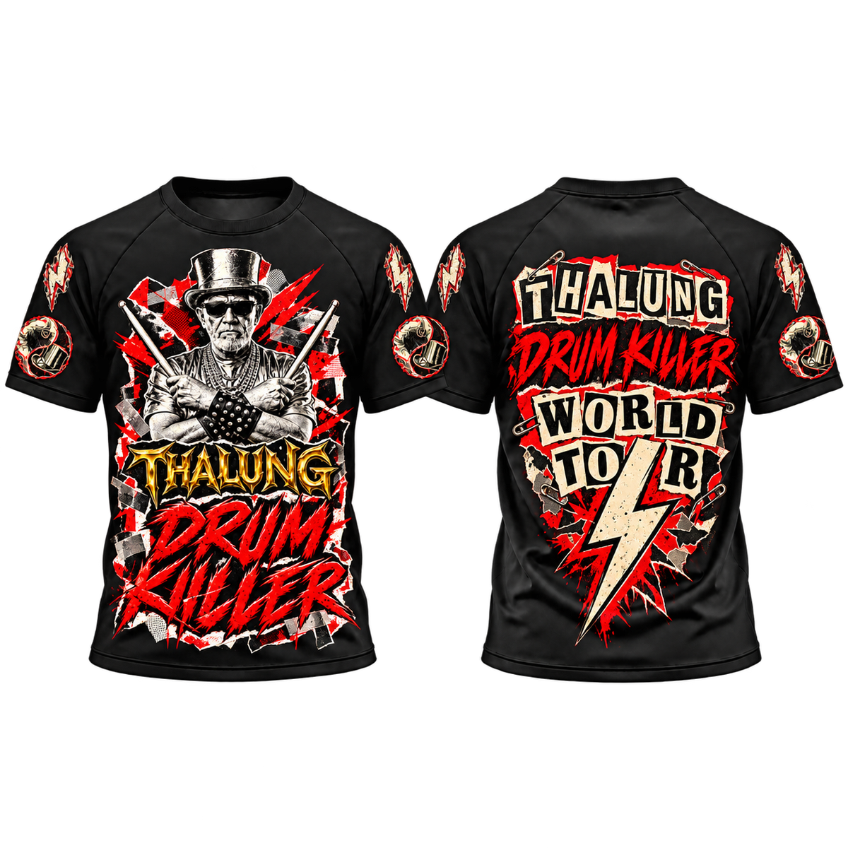 THALUNG DRUM KILLER SLATTS PUNK T-SHIRT