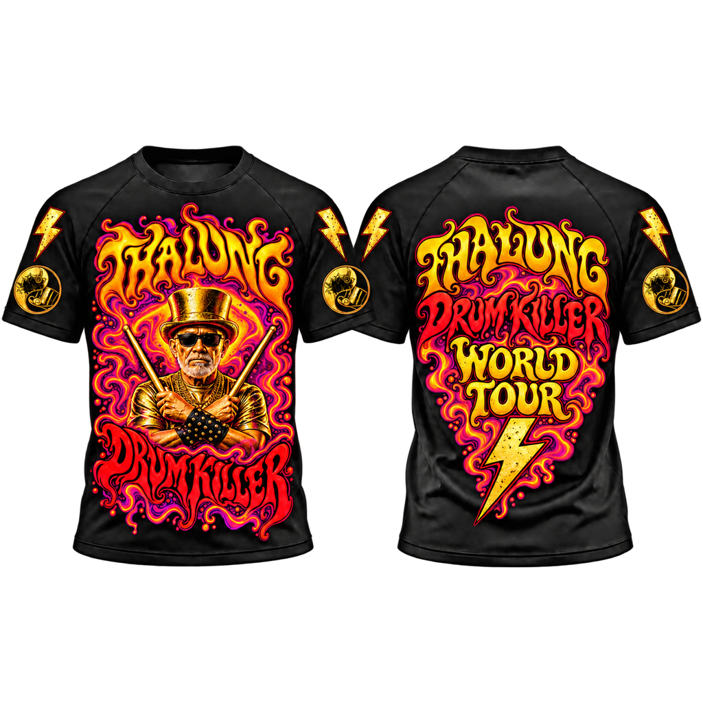THALUNG DRUM KILLER SLATTS VISION PSYCHEDELIC T-SHIRT