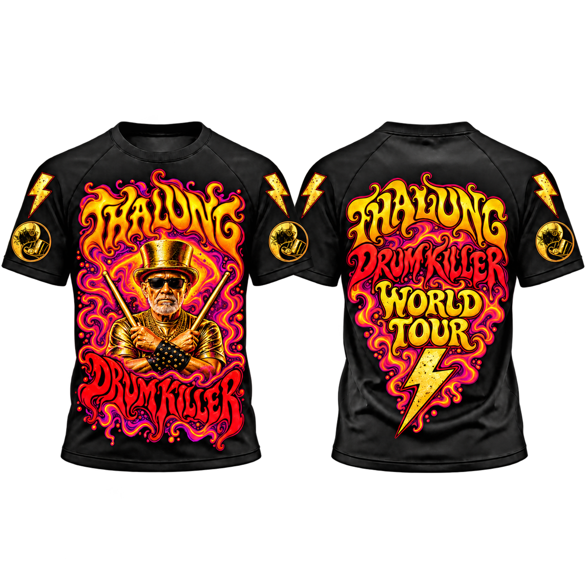THALUNG DRUM KILLER SLATTS VISION PSYCHEDELIC T-SHIRT
