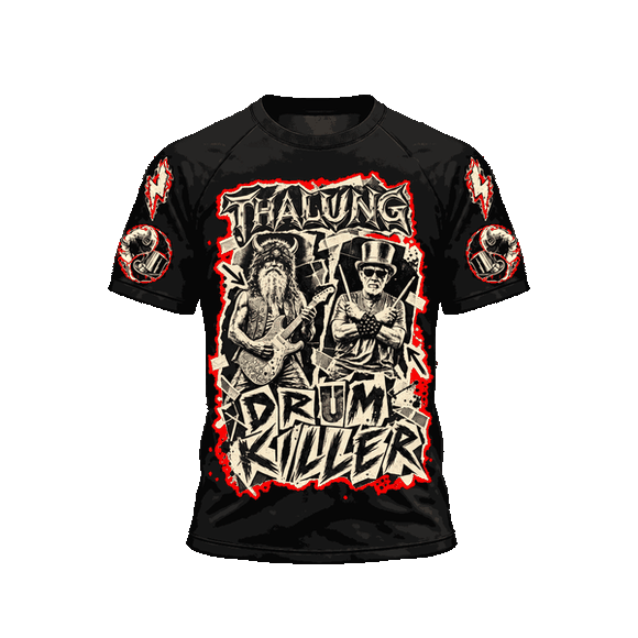 THALUNG DRUM KILLER CUT OUT PUNK T-SHIRT