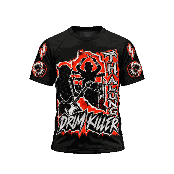 THALUNG DRUM KILLER GREY PUNK T-SHIRT